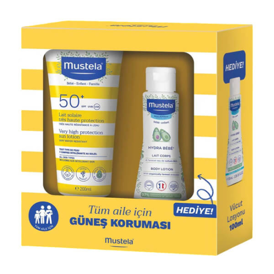 Mustela Güneş Losyonu SPF50 200 ml ve Mustela Hydra Bebe 100 ml - 1