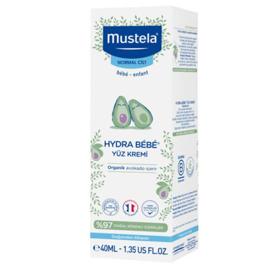 Mustela Hydra Bebe Facial Cream 40 ML Bebekler İçin Nemlendirici Yüz Losyonu - 1