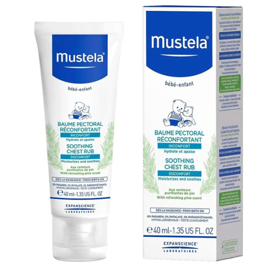 Mustela Soothing Chest Rub 40 ML Bebekler için Nemlendirici Krem - 1
