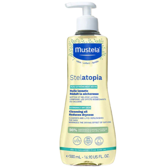 Mustela Stelatopia Temizleme Yağı 500 ml Kuru Ciltler İçin Temizleme Yağı - 1