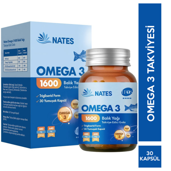 Nates Omega 3 1600 mg 30 Kapsül - 1