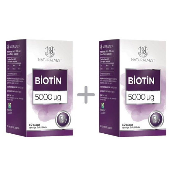 Naturalnest Biotin 5000 mcg 30 Kapsül İkincisi %50 İndirimli - 1