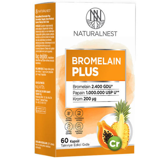 Naturalnest Bromelain Plus 60 Kapsül - 1