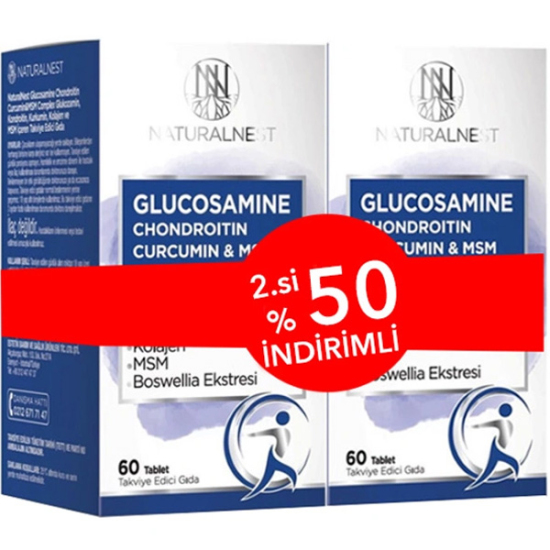 Naturalnest Glucosamine Chondroitin MSM 60 Tablet İkincisi %50 İndirimli - 1