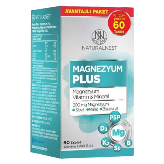 Naturalnest Magnezyum Plus 60 Tablet - 1