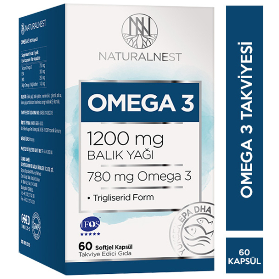Naturalnest Omega 3 1200 Mg 60 Kapsül Balık Yağı Takviyesi - 1