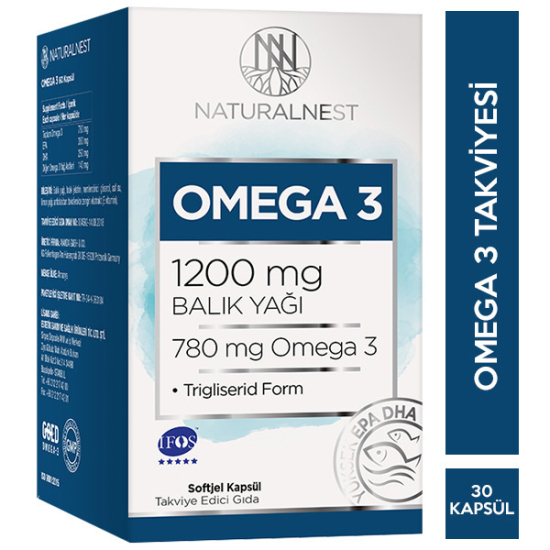 Naturalnest Omega 3 1200 Mg 30 Kapsül Balık Yağı Takviyesi - 1