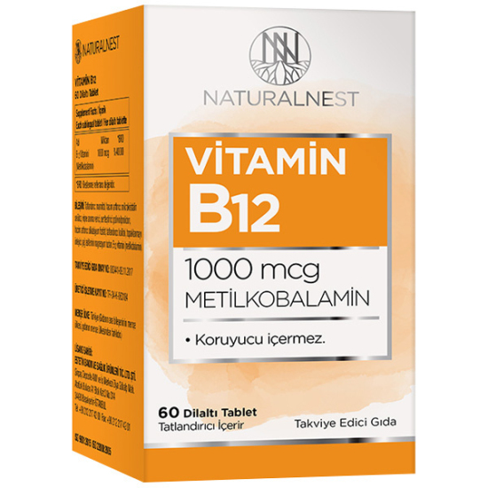 Naturalnest Vitamin B12 60 Dilaltı Tablet - 1