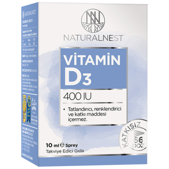 Naturalnest Vitamin D3 400 IU Sprey 10 ml D Vitamini Takviyesi - 1