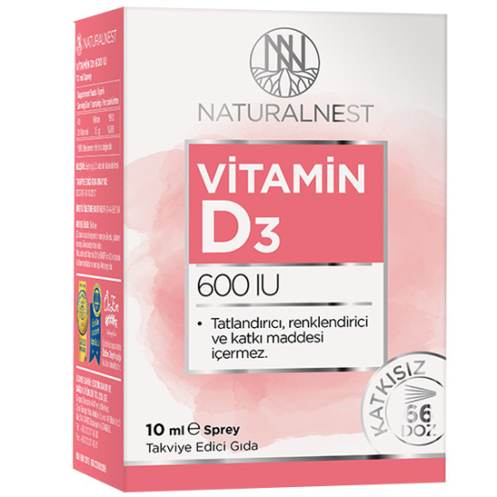 Naturalnest Vitamin D3 600 IU Sprey 10 ml D Vitamini Takviyesi - 1