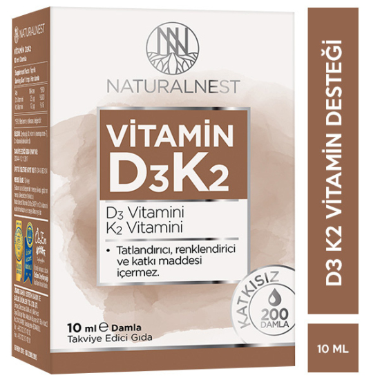 Naturalnest Vitamin D3K2 Damla 10 ML D3 K2 Vitamini - 1