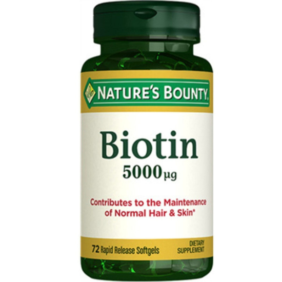 Nature's Bounty Biotin 5000 mcg 72 Kapsül - 1