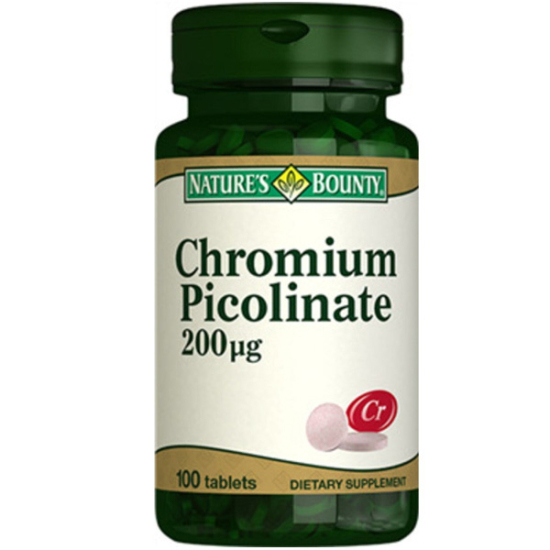 Nature's Bounty Chromium Picolinate 200 mcg 100 Tablet - 1