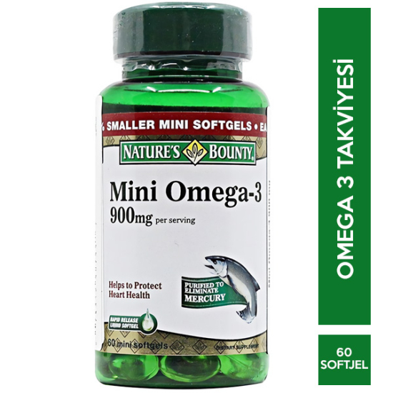 Nature's Bounty Mini Omega 3 900 mg 60 Softjel - 1