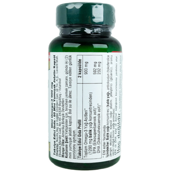 Nature's Bounty Mini Omega 3 900 mg 60 Softjel - 3