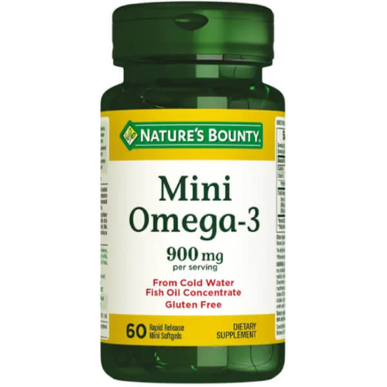 Nature's Bounty Mini Omega 3 900 mg 60 Softjel - 1