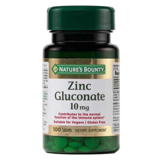 Nature's Bounty Zinc Gluconate 10 Mg 100 Tablet - 1