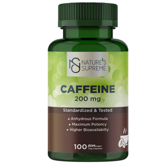 Natures Supreme Caffeine 200 mg 100 Tablet - 1