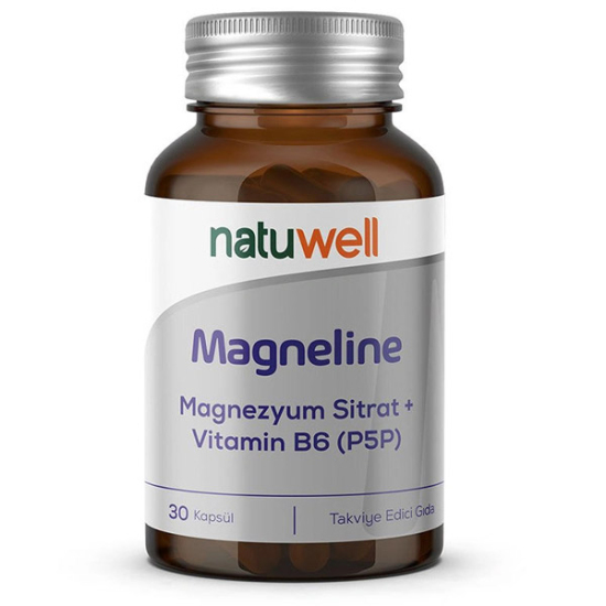 Natuwell Magneline Magnezyum Sitrat P5P Vitamin B6 30 Kapsül - 1