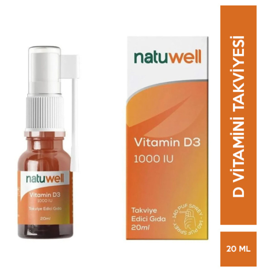 Natuwell Vitamin D3 1000IU Sprey 20 ML - 1