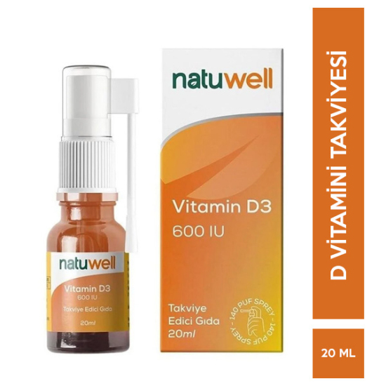 Natuwell Vitamin D3 600IU Sprey 20 ML - 1