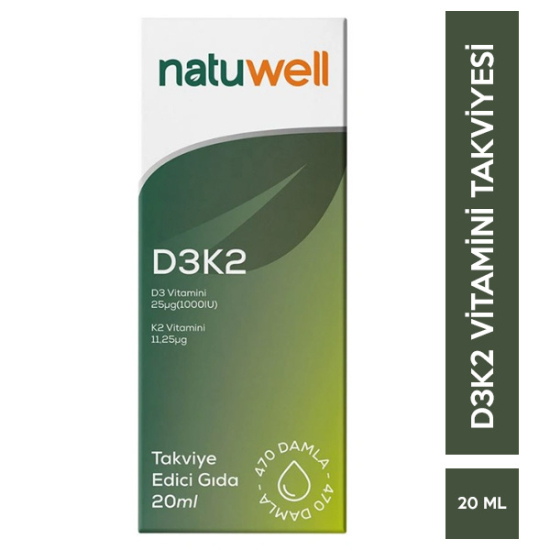 Natuwell Vitamin D3K2 Damla 20 ML - 1