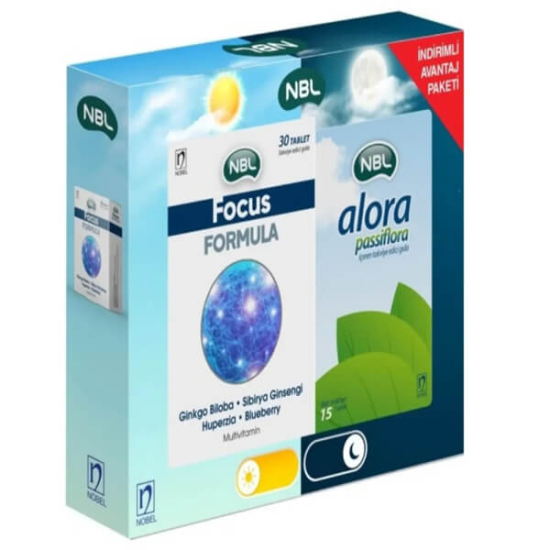 Nbl Alora Passiflora 30 Tablet ve Nbl Focus Formula 30 Tablet Avantaj Paketi - 1