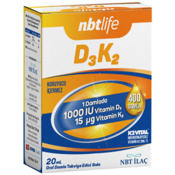 NBT Life D3 K2 Damla 20 ML - Nbt İlaç