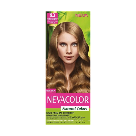 Neva Color Natural Açık Altın Sarısı Saç Boyası No: 9,3 - 1