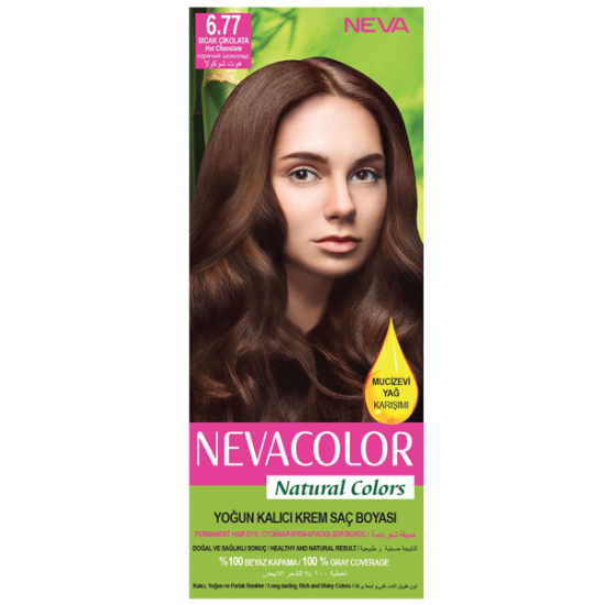 Neva Color Natural Sıcak Çikolata Saç Boyası No: 6,77 - 1