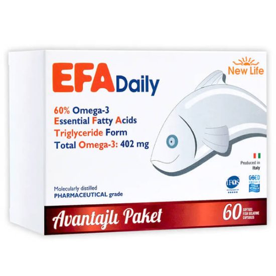 New Life Efa Daily Omega 3 60 Kapsül - 1