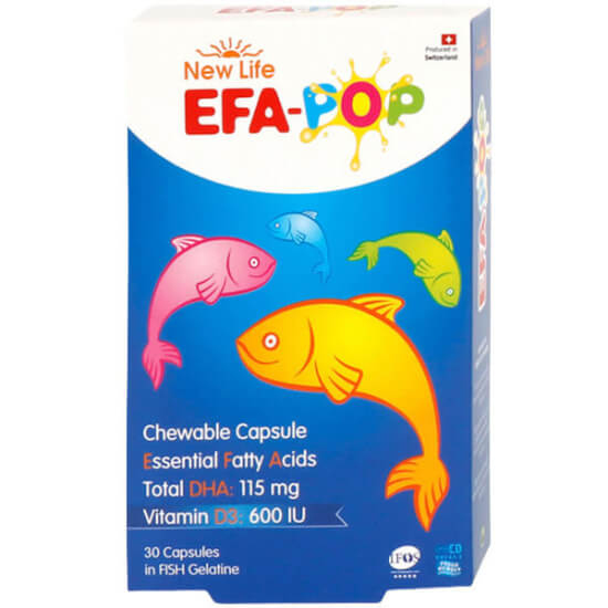 New Life Efa Pop Çiğnenebilir Balık Yağı 30 Kapsül - 1