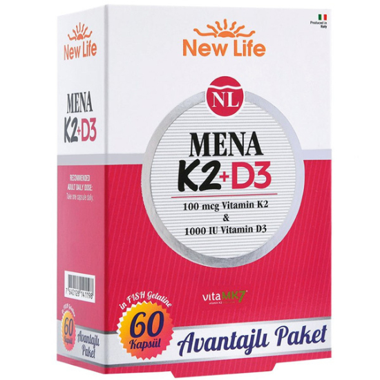 New Life Mena K2D3 60 Kapsül D3 K2 Vitamini - 2