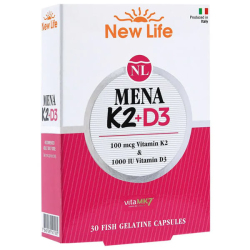 New Life Mena K2D3 30 Kapsül - New Life