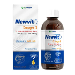 Newvit Omega 3 D Vitaminli Balık Yağı Şurup 150 ML - Rcfarma