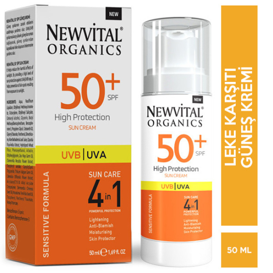 Newvital Organics High Protection Sun Cream SPF 50 50 ML - 1
