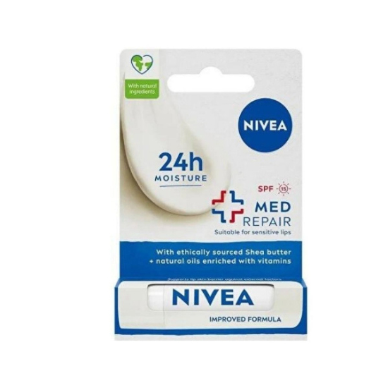 Nivea Bakım Yapan Dudak Bakım Kremi SPF 15 Med Repair 4,8 gr - 1