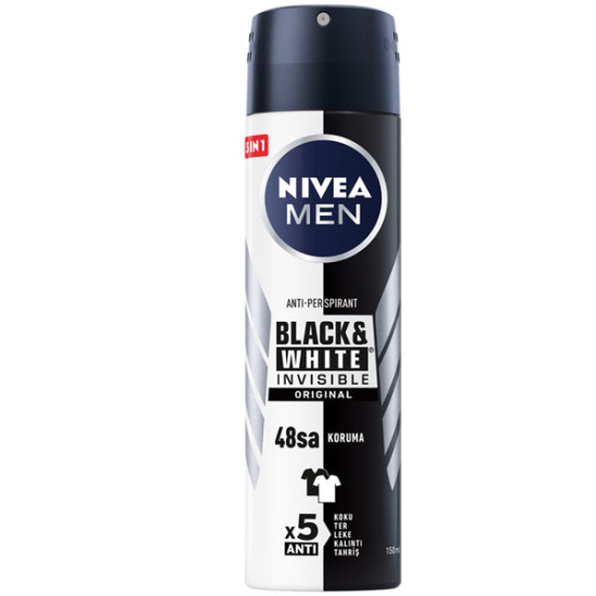 Nivea Invisible For Black White Deodorant For Men 150 ml - 1