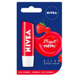 Nivea Lip Stick Çilek 24 Saat Nem - Nivea