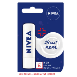 Nivea Lip Stick Med Repair SPF15 24 Saat Nem 4,8 gr - Nivea