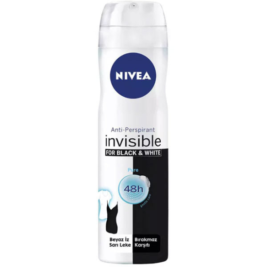 Nivea Sprey Deodorant Invisible for Black White Pure 150 ML - 1