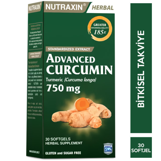Nutraxin Advanced Curcumin 750 mg 30 Softgels - 1