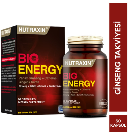 Nutraxin Big Energy Takviye Edici Gıda 60 Kapsül - 1