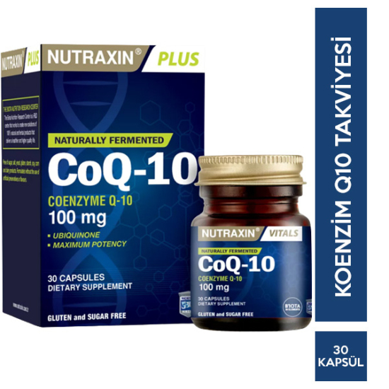 Nutraxin CoQ 10 30 Kapsül 100 Mg Koenzim Q10 Takviyesi - 1