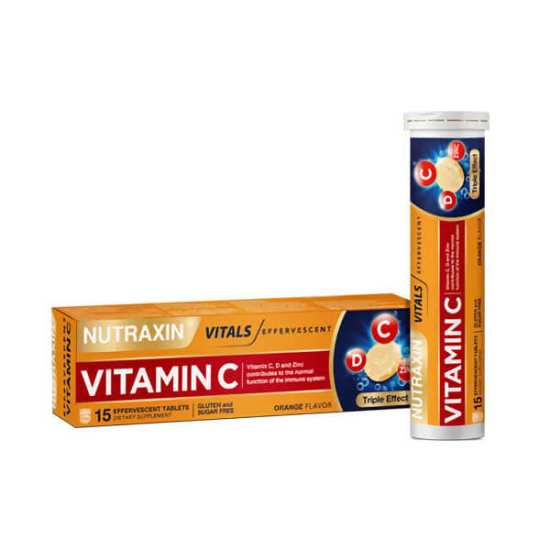 Nutraxin Efervesan Vitamin CD Zinc 15 Tablet - 1