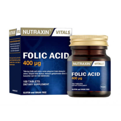 Nutraxin Folic Acid 400 mcg 100 Tablet - Nutraxin