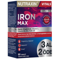 Nutraxin Iron Max 90 Tablet 3 Al 2 Öde - Nutraxin