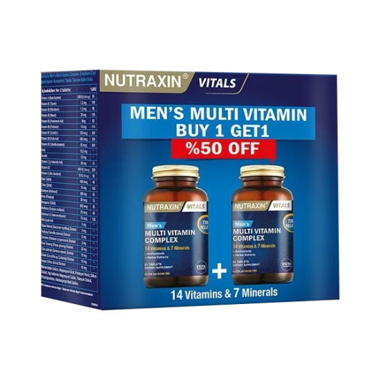 Nutraxin Multivitamin Erkek 120 Tablet 2 Adet - 1