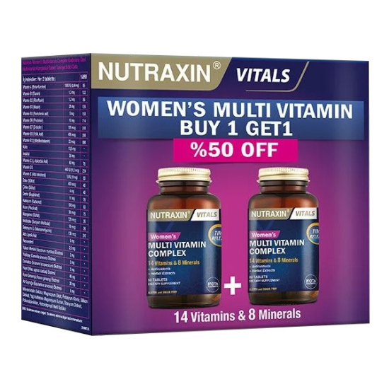 Nutraxin Multivitamin Kadın 120 Tablet 2 Adet - 1