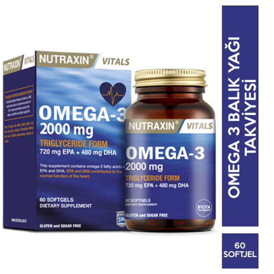 Nutraxin Omega 3 2000 Mg 60 Softgel Balık Yağı - 1